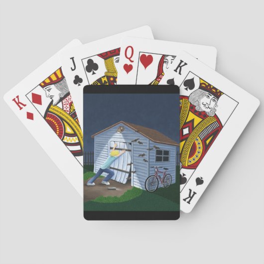 Dingen die 's nachts in de lucht springen pokerkaarten (Achterkant)