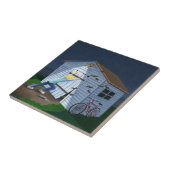 Dingen die 's nachts in de lucht springen tegeltje (Zijkant)