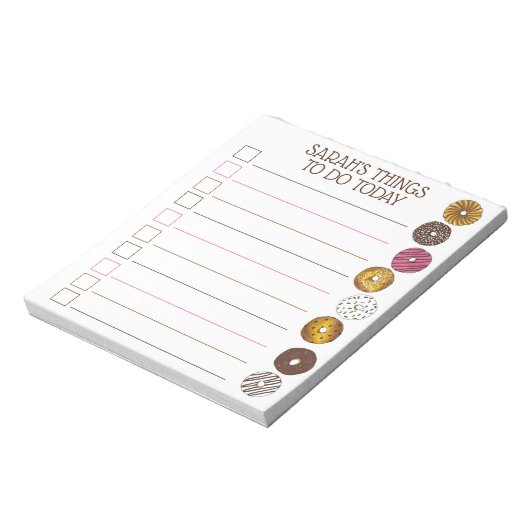 Dingen die vandaag moeten worden gedaan, doneren D Notitieblok (Linkerzijde)