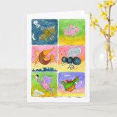 Dingen die vliegen:  Algemene Groeten Kaart (Gele Bloem)