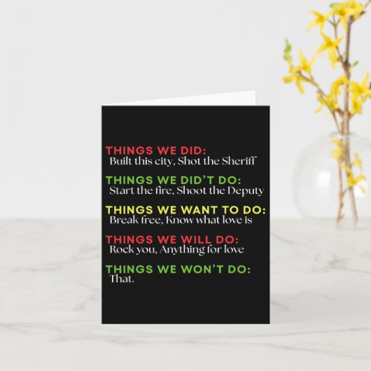 Dingen die we deden bouwden deze stad schoot de sh kaart (Gele Bloem)