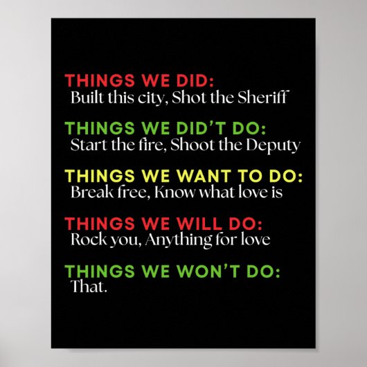 Dingen die we in deze stad deden schoten de sherif poster (Voorkant)