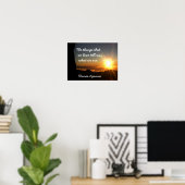 Dingen die we liefhebben - Thomas Aquinas citaat - Poster (Thuiskantoor)