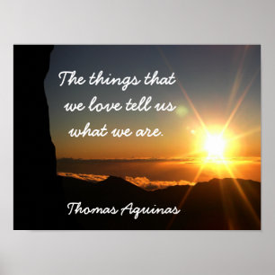 Dingen die we liefhebben - Thomas Aquinas citaat - Poster