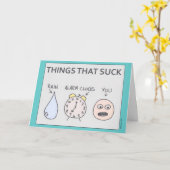 "Dingen die" Wenskaart zuigen Kaart (Gele Bloem)