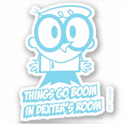 Dingen gaan in Dexter's kamer Sticker (Voorkant)