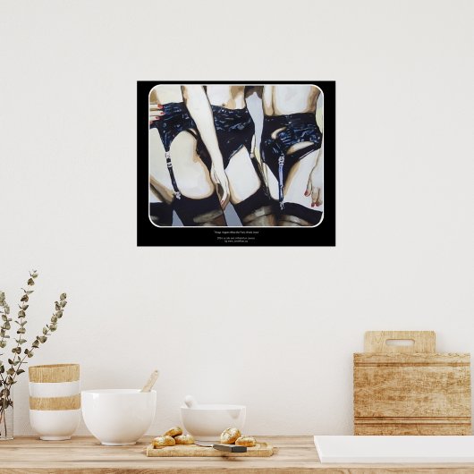 'Dingen gebeuren' Schilderen op een Poster (Keuken)