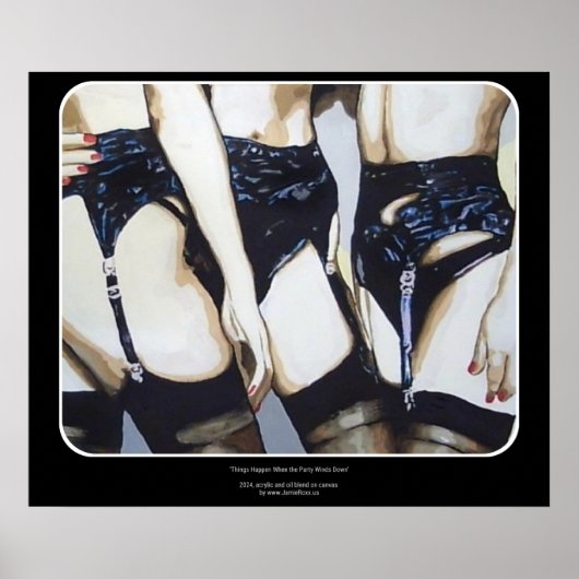 'Dingen gebeuren' Schilderen op een Poster (Voorkant)