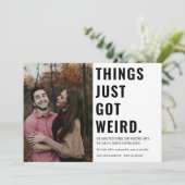 Dingen hebben gewoon een vreemde foto.. save the date (Staand voorkant)