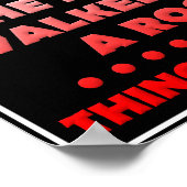 Dingen hebben Tense Funny Poster (Hoek)