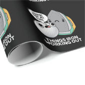 Dingen IJzeren werken met grappige IJzer Pun Dark  Cadeaupapier (Rol Hoek)