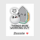 Dingen IJzeren werken met grappige ijzerdraad Sticker (Vel)