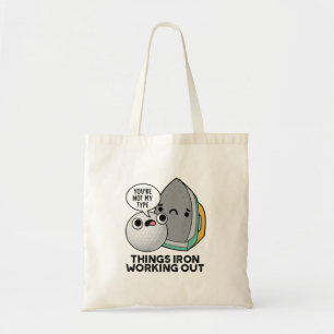 Dingen IJzeren werken met grappige ijzerdraad Tote Bag