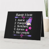 Dingen Ik hou van anime manga schetsen Ramen Nice  Kaart (Achterkant)