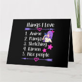 Dingen Ik hou van anime manga schetsen Ramen Nice  Kaart (Voorkant)