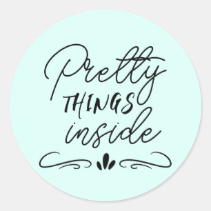  dingen in Bleek Mint Green Round Sticker