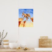 "Dingen kijken omhoog" Poster (Keuken)