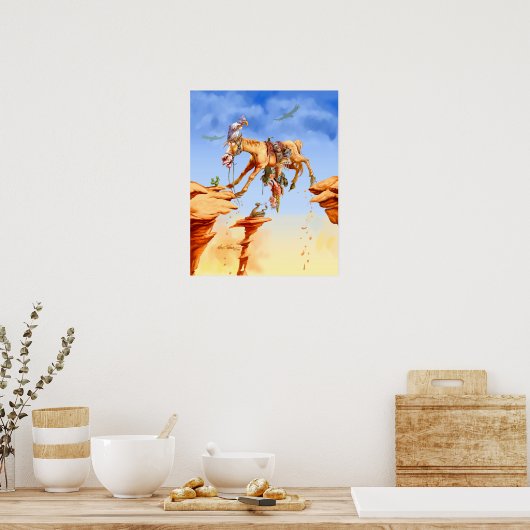 "Dingen kijken omhoog" Poster (Keuken)