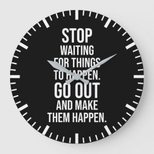 Dingen laten gebeuren - Gym, Hustle, Succes, Inspi Grote Klok