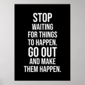 Dingen laten gebeuren - Gym, Hustle, Succes, Inspi Poster (Voorkant)