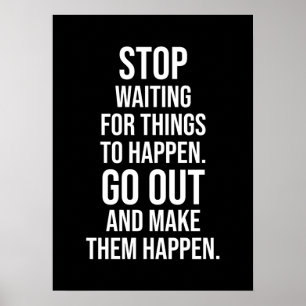 Dingen laten gebeuren - Gym, Hustle, Succes, Inspi Poster