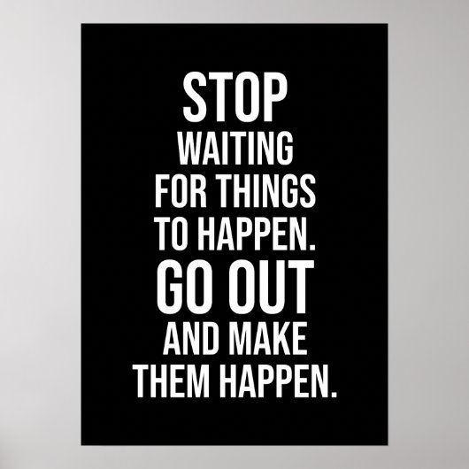 Dingen laten gebeuren - Gym, Hustle, Succes, Inspi Poster (Voorkant)