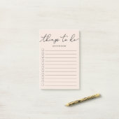 Dingen met de hand om te doen post-it® notes (Op bureau)