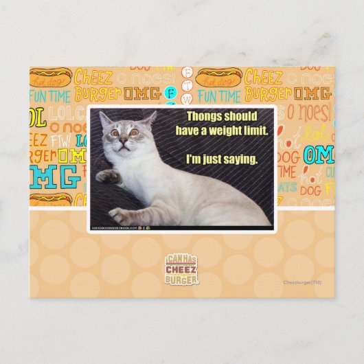 Dingen moeten een gewichtslimiet hebben. briefkaart (Voorkant)