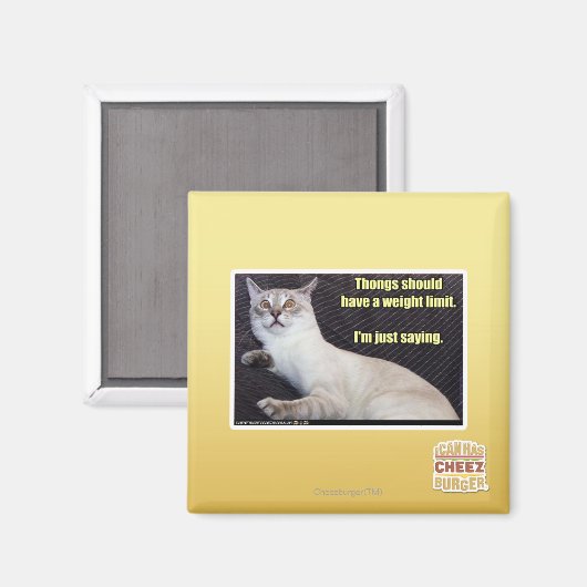 Dingen moeten een gewichtslimiet hebben. magneet (Voorkant / Achterkant)