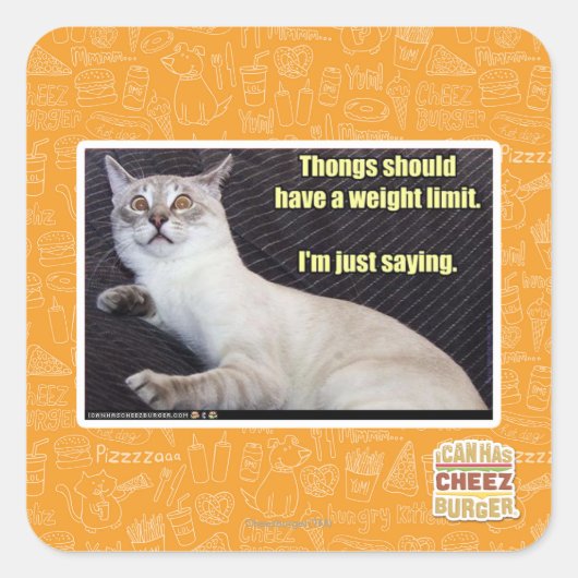 Dingen moeten een gewichtslimiet hebben. vierkante sticker (Voorkant)