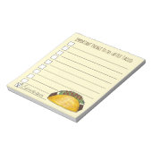 Dingen na de Mexicaanse voedselchecklist Tacos Notitieblok (Linkerzijde)