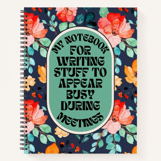 Dingen om druk te lijken tijdens vergaderingen gra notitieboek (Voorkant)