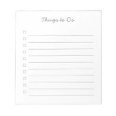 Dingen om te doen Checklist - 40 pagina Notitieblo Notitieblok (Voorkant)
