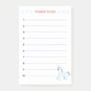 Dingen om te doen & Eenhoorn Post-it® Notes