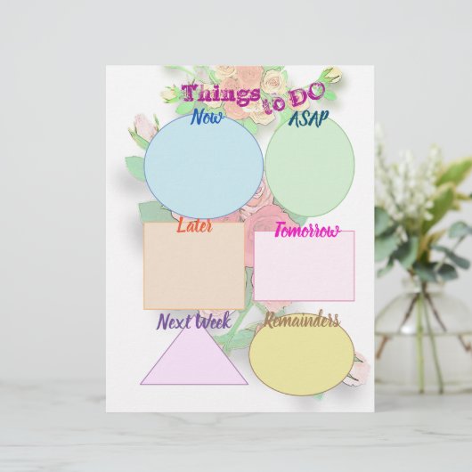 Dingen om te doen en vandaag planner de Planner va Briefhoofd (Staand voorkant)