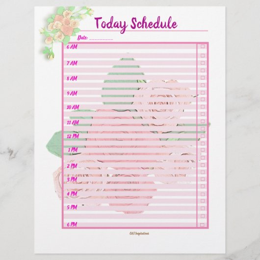 Dingen om te doen en vandaag planner de Planner va Briefhoofd (Achterkant)