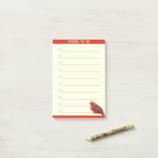 dingen om te doen en vogel te klaren post-it® notes (Op bureau)