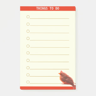  dingen om te doen en vogel te klaren post-it® notes