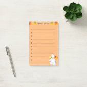 Dingen om te doen & Geest, Pompoen & Kaars op Oran Post-it® Notes (Kantoor)
