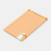 Dingen om te doen & Geest, Pompoen & Kaars op Oran Post-it® Notes (Schuin)