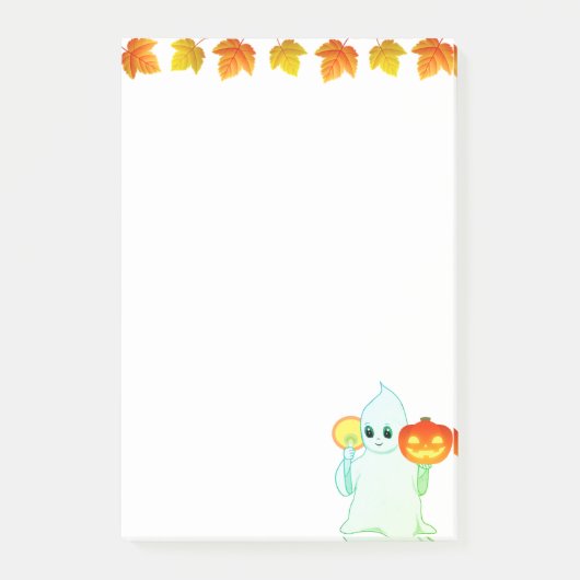 Dingen om te doen & Geest, Pompoen & Kaars op Wit Post-it® Notes (Voorkant)