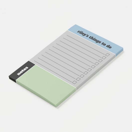 Dingen om te doen in Blauw Groen Grijs & Notities Post-it® Notes (Schuin)