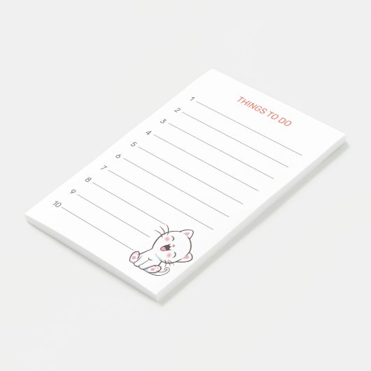 Dingen om te doen & Kitty Kat Post-it-notities Post-it® Notes (Schuin)