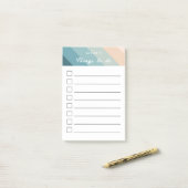 Dingen om te doen lijst - Kuststrepen Post-it® Notes (Op bureau)