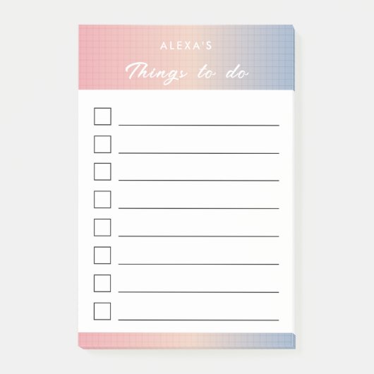 Dingen om te doen-lijst - Vaporwave Post-it® Notes (Voorkant)