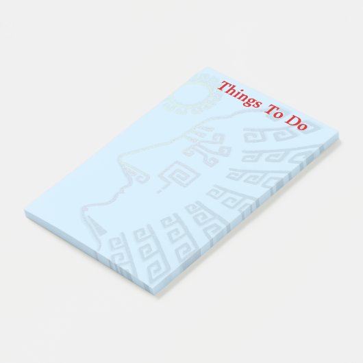 Dingen om te doen & Machu-Picchu Mountain Silhouet Post-it® Notes (Schuin)