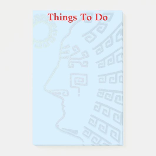 Dingen om te doen & Machu-Picchu Mountain Silhouet Post-it® Notes (Voorkant)