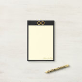 Dingen om te doen met Gouden Oneindigheidssymbool Post-it® Notes (Op bureau)