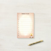 Dingen om te doen met kaars op rol post-it® notes (Op bureau)