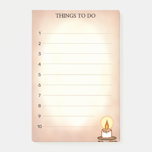 Dingen om te doen met kaars op rol post-it® notes (Voorkant)